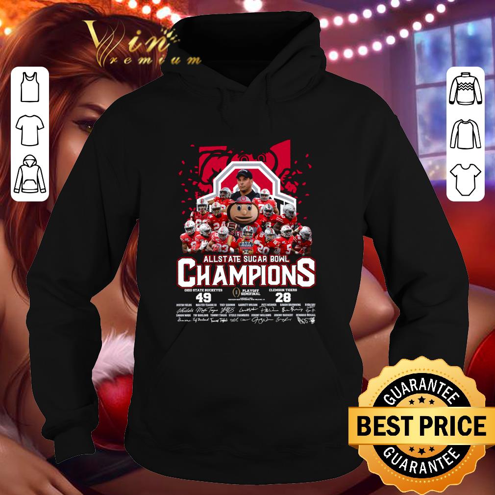 Ohio State Buckeyes 49-28 Clemson Tigers Allstate Sugar Bowl Champions shirt 1 Ohio State Buckeyes 49-28 Clemson Tigers Allstate Sugar Bowl Champions shirt