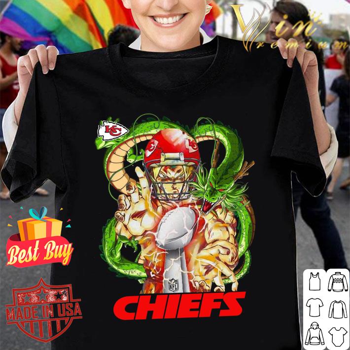 Hot Kansas City Chiefs Son Goku Kamehameha Super Bowl Dragon ball shirt 2