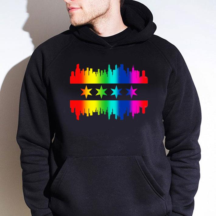 Original Chicago Flag Skyline LGBT Gay Pride Parade shirt 1 Chicago Flag Skyline LGBT Gay Pride Parade shirt