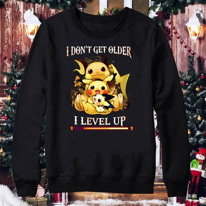 Pikachu i don't get older i level up exp shirt 1 Pikachu i don't get older i level up exp shirt