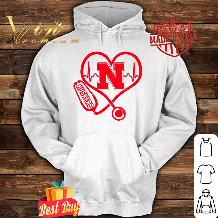 Best Love Nebraska Cornhuskers Stethoscope Heartbeat nurse shirt 1 Love Nebraska Cornhuskers Stethoscope Heartbeat nurse shirt