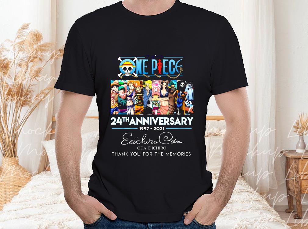One Piece Shirt, One Piece 24th Anniversary 1997-2021 Oda Eiichiro Thank You For The Memories Shirt 3
