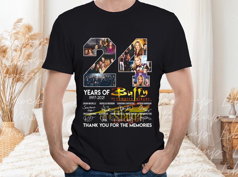 24 Years Of 1997 2021 Buffy The Vampire Slayer Signatures Thank You For The Memories Shirt, Buffy The Vampire Slayer Shirt 1 24 Years Of 1997 2021 Buffy The Vampire Slayer Signatures Thank You For The Memories Shirt, Buffy The Vampire Slayer Shirt