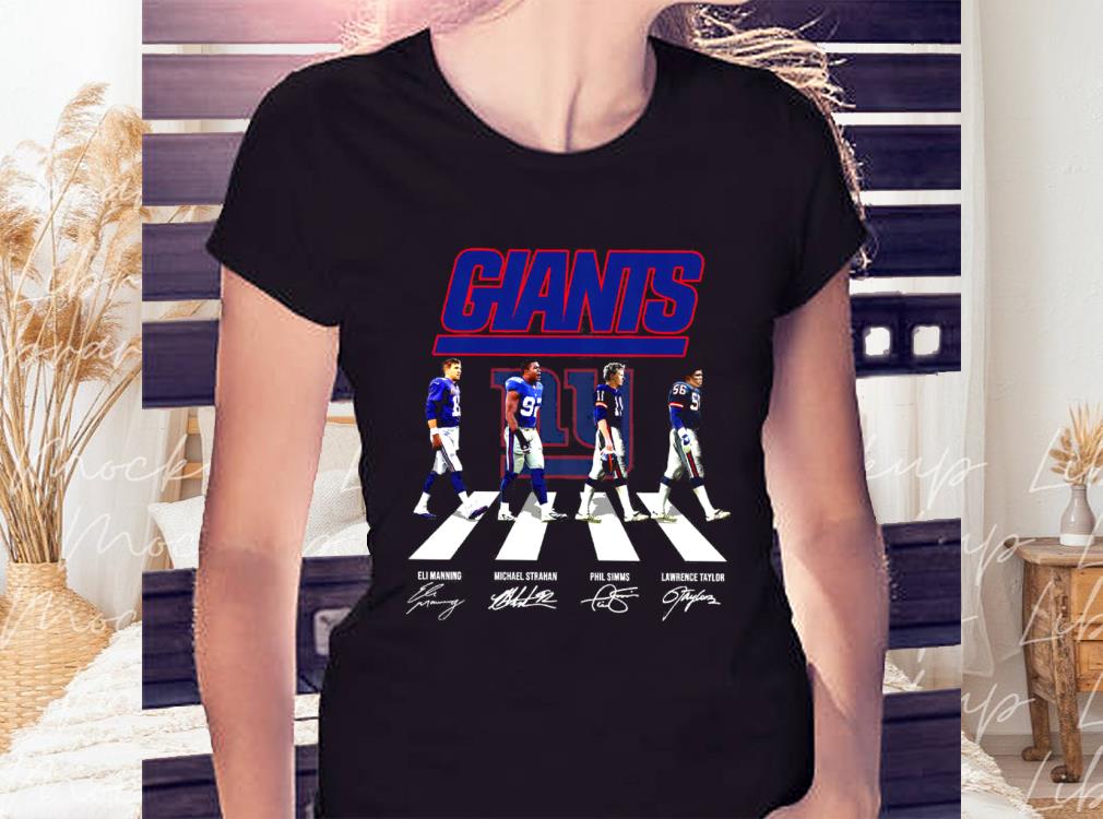 New York Giants Eli Manning Michael Strahan Phil Simms Lawrence Taylor Abbey Road Signatures Shirt, New York Giants Shirt 2 New York Giants Eli Manning Michael Strahan Phil Simms Lawrence Taylor Abbey Road Signatures Shirt, New York Giants Shirt