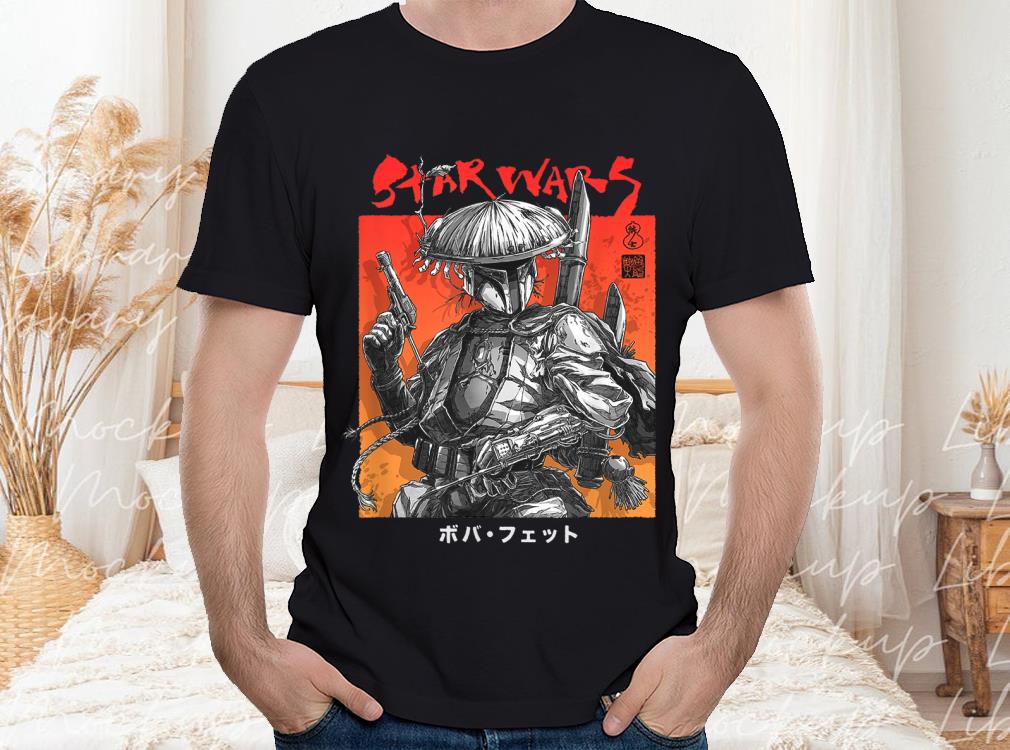 Star Wars Visions Boba Fett Samurai Poster T-shirt, Boba Fett Samurai Poster T-shirt 1 Star Wars Visions Boba Fett Samurai Poster T-shirt, Boba Fett Samurai Poster T-shirt