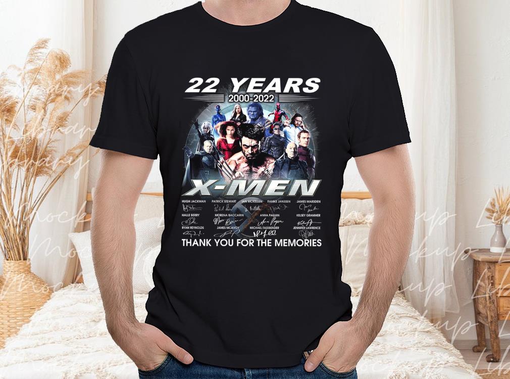 X-men 22 Years 2000-2022 Thank You For The Memories Signatures Shirt, X-men Movies Shirt 1 X-men 22 Years 2000-2022 Thank You For The Memories Signatures Shirt, X-men Movies Shirt