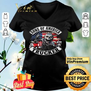 Skeleton Sons Of America Trucker American Flag shirt