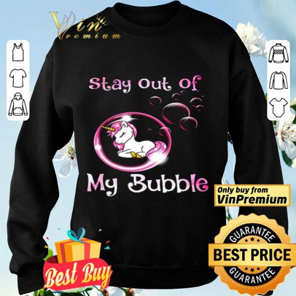 Stay out of my bubble Covid 19 Unicorn shirt