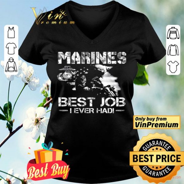 Marines Best Job I Even Had Ega Marines American Flag shirt