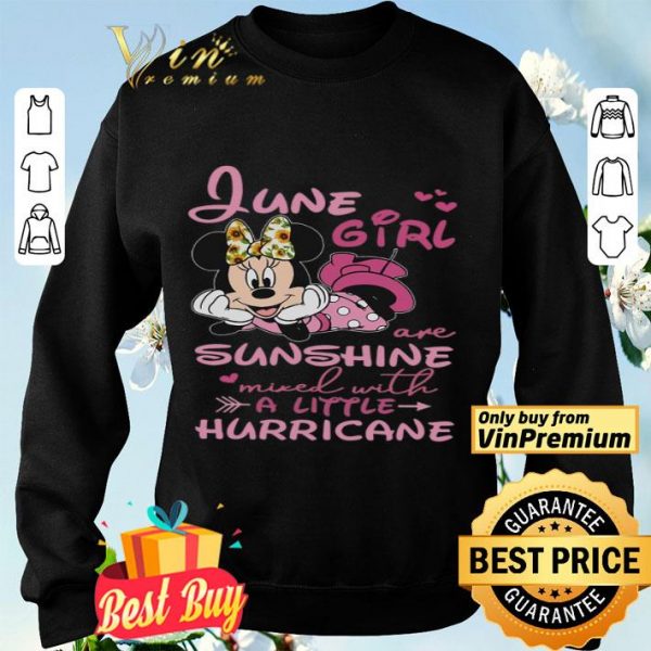 Mickey Mouse June Girl Are Sunshine Mixed With A Little Hurricane shirt