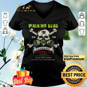 Skull Mask Walking Dead 2020 Pandemic Covid 19 In Case Of Emergency shirt