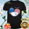 Heart American Flag Mask Real Estate Agent shirt