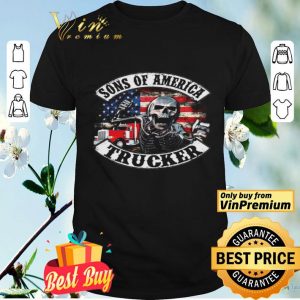 Skeleton Sons Of America Trucker American Flag shirt