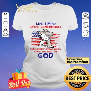 Snoopy Cross Live Sinply Love Generously Care Deeply Speak Kindly shirt