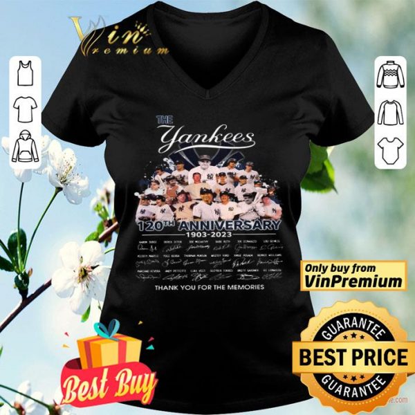 The Yankees 120th Anniversary 1903 2023 Signature Thank You For The Memories shirt