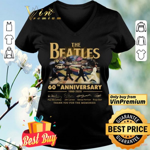 The Beatles 60th Anniversary 1960 2020 Signature Thank You For The Memories shirt