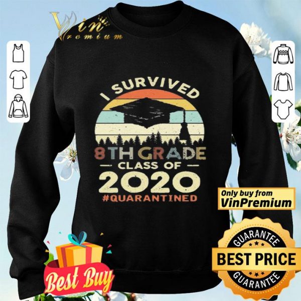 Vintage I Survived 8th Grade Class Of 2020 #quarantined shirt
