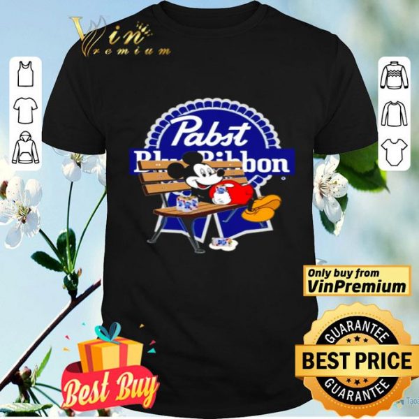 Mickey Mouse drink Pabst Blue Ribbon shirt