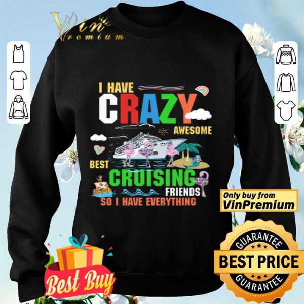 Flamingo I Have Crazy Awesome Best Cruising Friends So I Have Evrything shirt
