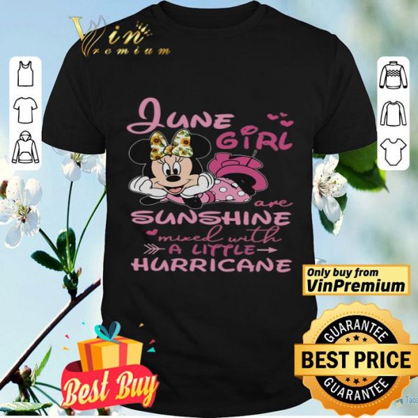 Mickey Mouse June Girl Are Sunshine Mixed With A Little Hurricane shirt