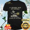 A Woman And Her Animals Living Life In Peace shirt