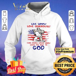 Snoopy Cross Live Sinply Love Generously Care Deeply Speak Kindly shirt