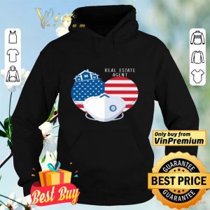 Heart American Flag Mask Real Estate Agent shirt