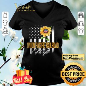 American Flag Sunflower Union Pacific Railroad Wife shirt