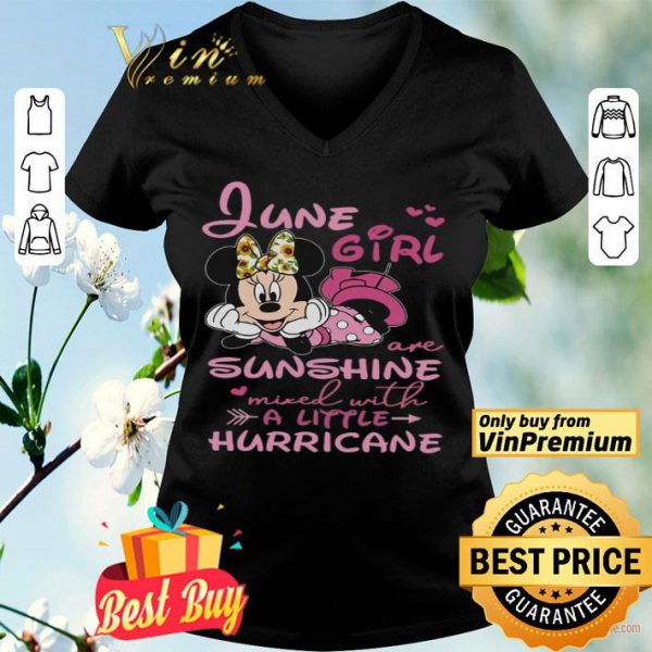 Mickey Mouse June Girl Are Sunshine Mixed With A Little Hurricane shirt