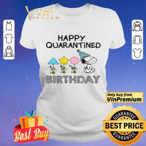 Snoopy Woodstock Mask Happy Quarantine Birthday shirt
