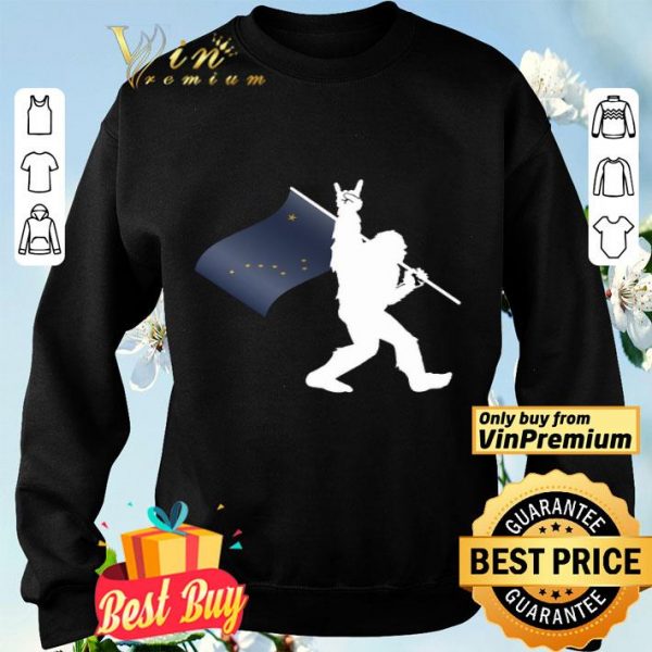 Bigfoot Rock And Roll Alaska Flag shirt