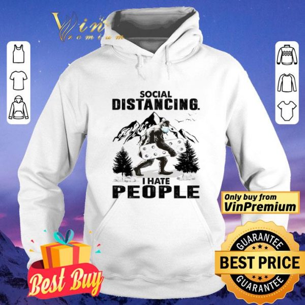 Bigfoot Mask Paper Toilet Social Distancing I Hate People shirt