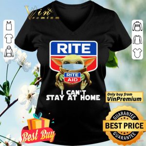 Baby Yoda hug Rite Aid logo I can’t stay at home shirt