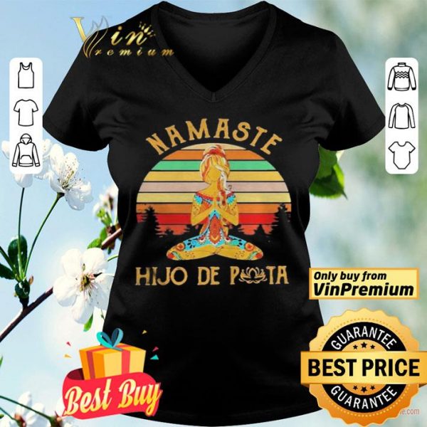 Yoga Namaste hijo De puta Vintage sunset shirt