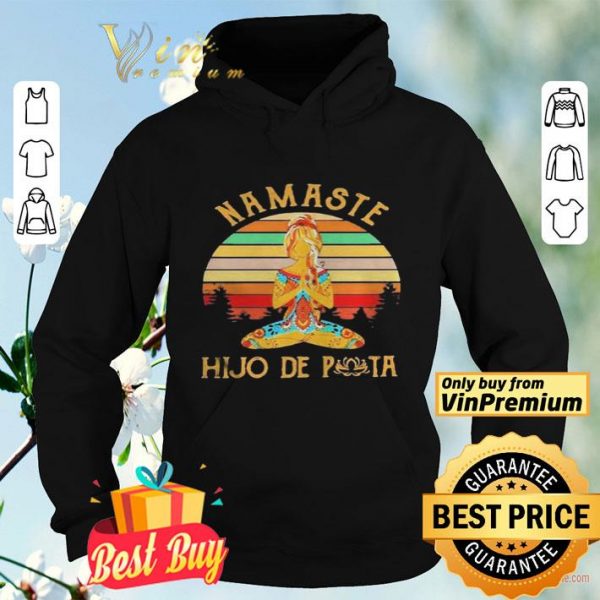 Yoga Namaste hijo De puta Vintage sunset shirt