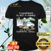 Girl Cat Mask Camping Is Not A Hobby It's A 2020 Survival Skill shirt