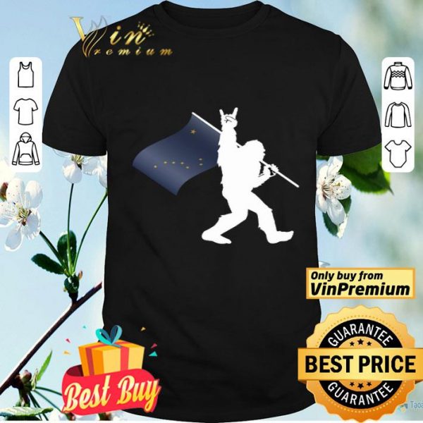 Bigfoot Rock And Roll Alaska Flag shirt
