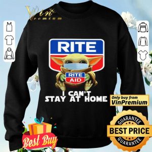 Baby Yoda hug Rite Aid logo I can’t stay at home shirt