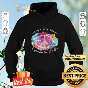 Butterfly Flower Watercolor Every Little Thing Is Gonna Be Alright shirt