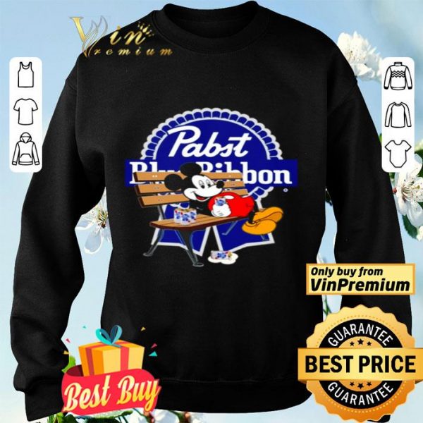 Mickey Mouse drink Pabst Blue Ribbon shirt