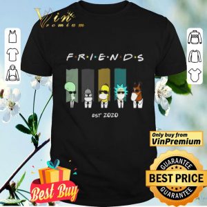 Roger Bender Homer Simpson Rick Sanchez and BoJack Horseman friends est 2020 shirt