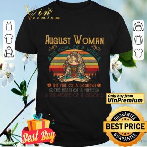 Girl Yoga August Woman The Soul Of A Witch The Fire Of A Lioness Vintage shirt