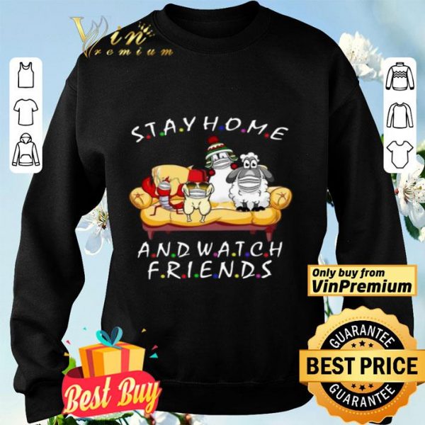 Stay Home And Watch Friends Cartoon COVID-19 shirt