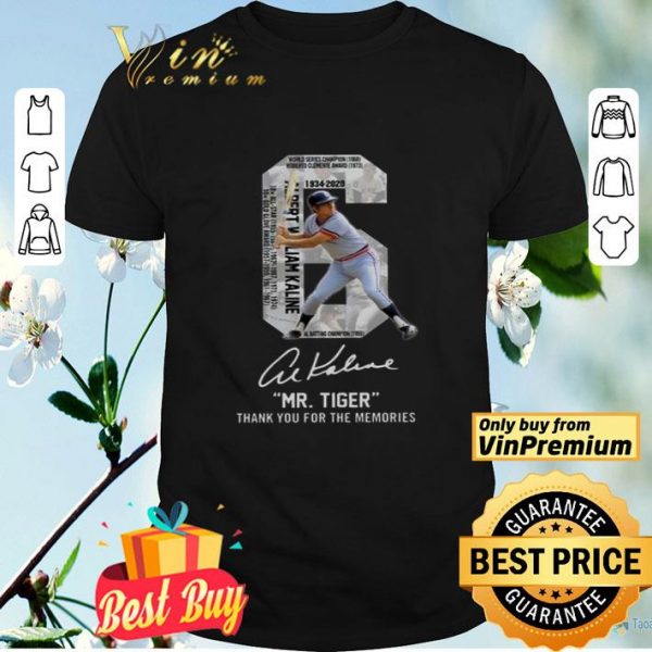 Albert William Kaline Signature Mr Tiger Thank You For The Memories shirt