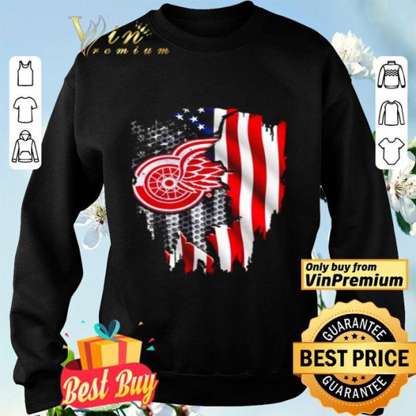 Detroit Red Wings American flag independence day shirt