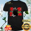 Black Cat Rose Flowers Butterfly shirt