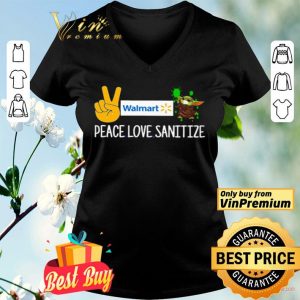 Walmart Peace love sanitize and Baby Yoda shirt