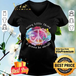 Butterfly Flower Watercolor Every Little Thing Is Gonna Be Alright shirt