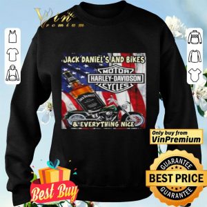 Jack Daniel's And Bikes Motor Harley Davidson Cycles & Everything Nice American Flag shirt