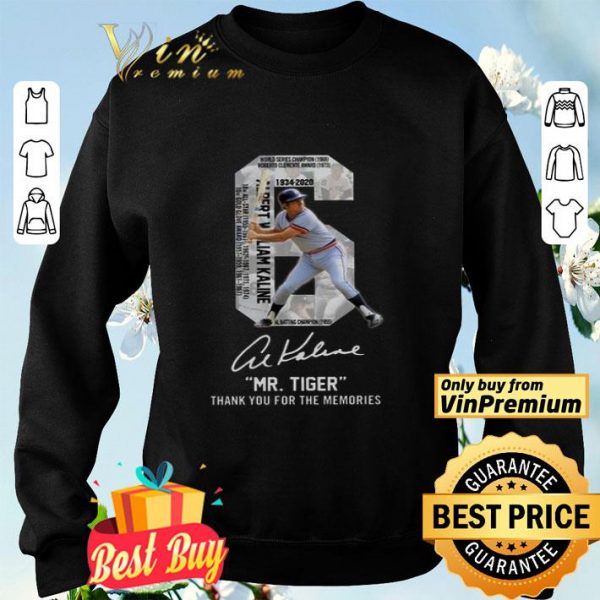 Albert William Kaline Signature Mr Tiger Thank You For The Memories shirt